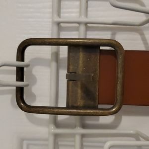 Brown leather belt